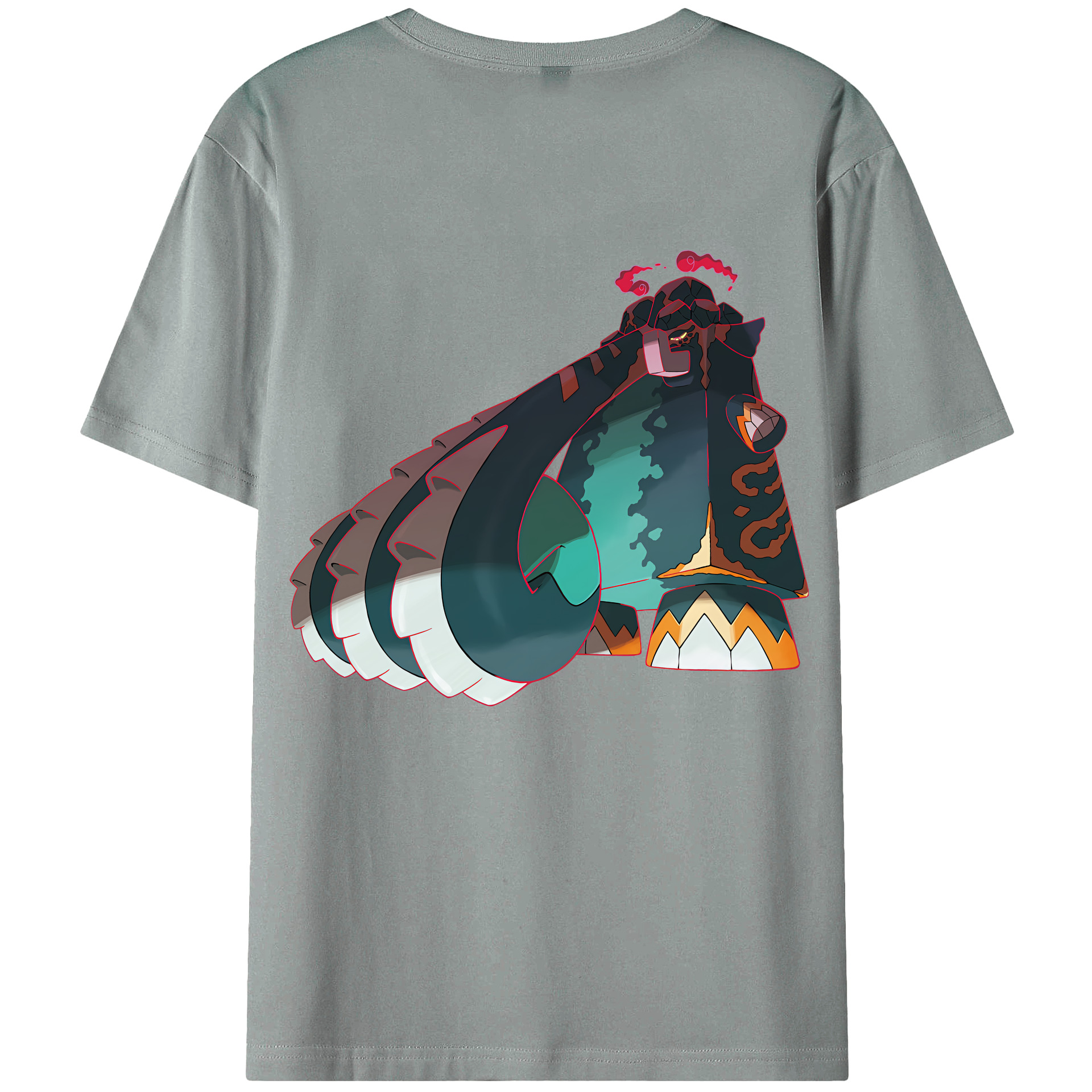 （画像用） ポケットモンスター Pokémon 綿100％ メンズ半袖Tシャツ（バックプリント） 通気性